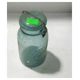 Ball Ideal canning jar with glass lid. #7.