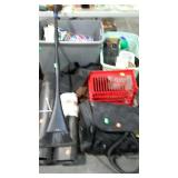 Skid lot: vinyl mats, steamer, tote bag, two