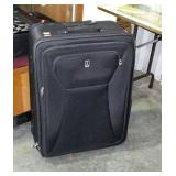 Luggage on wheels with telescoping handle, soft