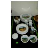 Napa Valley dishware, some pieces have a few