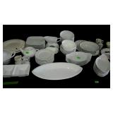 Table lot of white china mixed brands