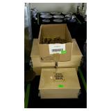 Group lot with photo file boxes and a box of