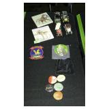 Trinket Group lot: Coasters, toy cars, engraved