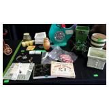 Miscellaneous group lot: planters, candles,