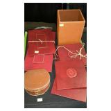 Group lot: display boards, small travel case and