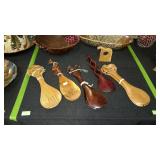 Wooden animal theme bowls and forks/spoons