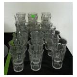 Clear glass, tumblers - set of twelve ice tea,