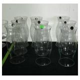 Nine hurricane candle globes