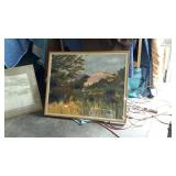 Framed mountain print 43x35