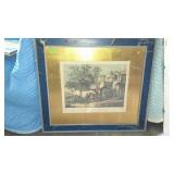 Framed print, horse scene L