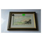 Signed and dated watercolor, 12 x 9