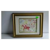 Watercolor - "Fox Hunting by Norma Zakroff, age