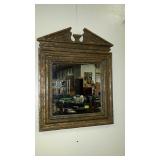 Nice older framed wall mirror. Has a Greek look