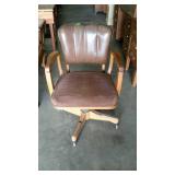 Leather back office chair