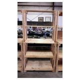 Wooden storage shelf, pine plywood and board