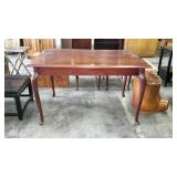 Queen Anne style table with single drawer on