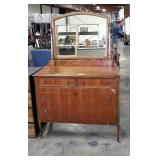 Depression era dresser with mirror, 2 narrow over