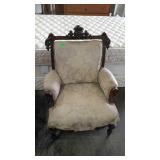 Vintage accent chair, parlor style with heavy