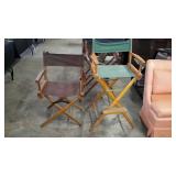 Two folding chair frames directors style with