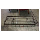 Large metal pot rack, hooks all around and 18 on