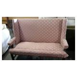 Empire high wing back loveseat, frame appears