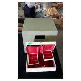 Jewelry box and green colored home decor storage