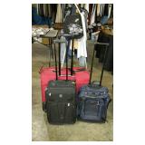Three travel luggage cases