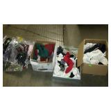 Clothing lot - 4 boxes, socks, gloves, and