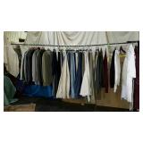 Large rack of clothing Men and women