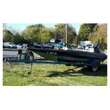 Tide craft Boat with Trailer, 1990 Tide craft
