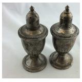 Sterling weighted salt and pepper shakers