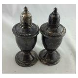 Sterling weighted salt and pepper shakers