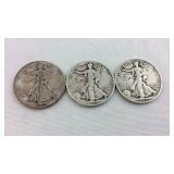 Walking liberty halves 1945, 1945D, 1945S