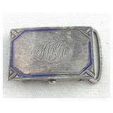 Sterling engraved belt buckle
