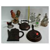 Home decor lot, 3 kitchen wares wall hangings,