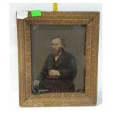 Tin type Print, gentleman in chair 8 x 10" note