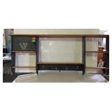 Wall decor shelf coat rack, with open shelf