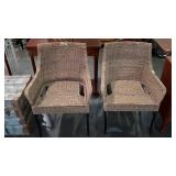 Two home decor designer chairs with metal legs