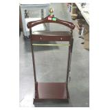 Valet Stand, mahogany finish floor standing
