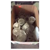 Box lot of misc cups, mugs, glasses, etc