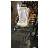 Mid Century Childs High Chsir, stainless framed