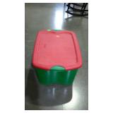 Christmas colors bin with lid