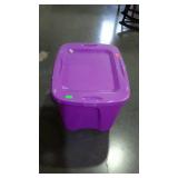 Purple bin with lid