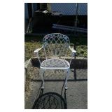 Wrought iron patio chair
