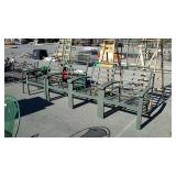 Four green patio chairs they do have cushions