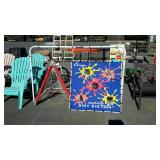 Kids bean bag toss and two soccer nets