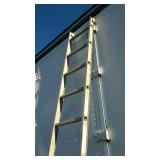 One section of an extension ladder. Aluminum. 12