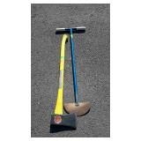 One Collins brand axe with poly handle and one