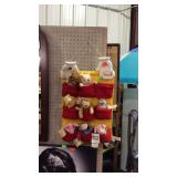 Disney store beanie characters with storage bag