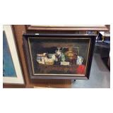 Oil on board framed 27x21